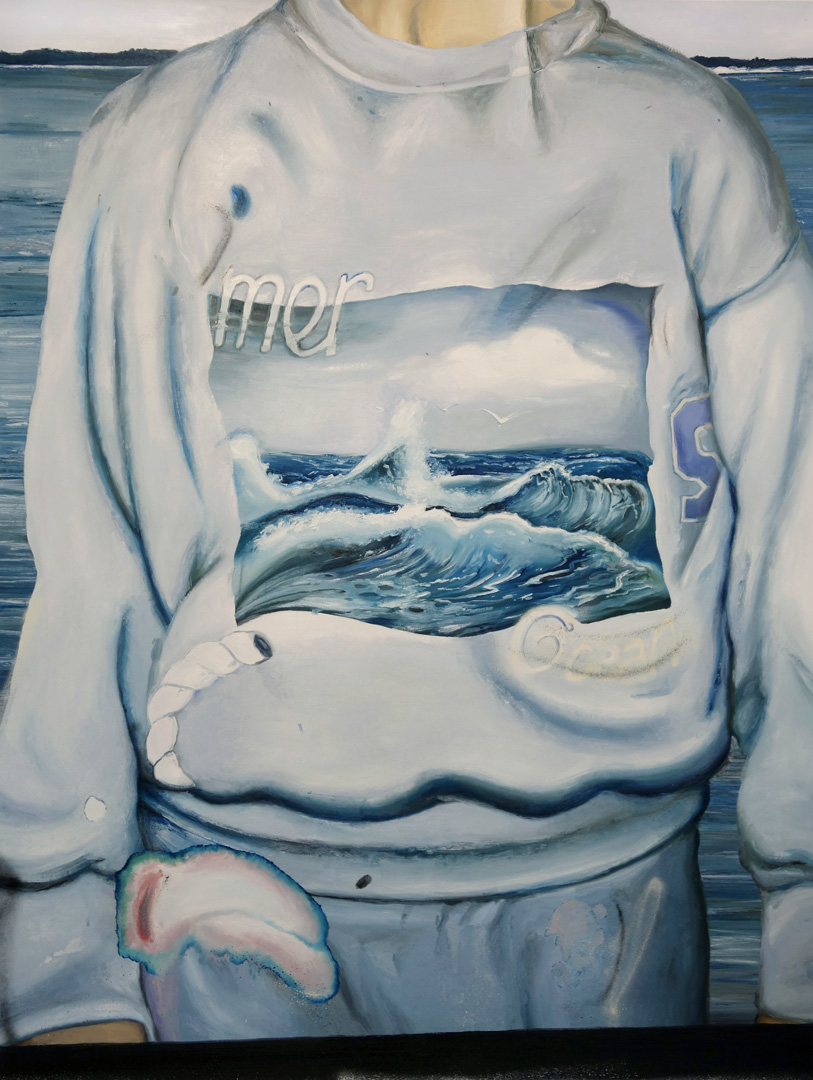 Mireille Blanc, Sweat-shirt (Mer, océan), 2019